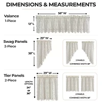 Sweet Home Collection Hopewell 5-pc. Rod Pocket Kitchen Curtains & Drapes Window Set