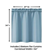Sweet Home Collection Ripcord 2-pc. Rod Pocket Window Tier