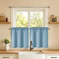Sweet Home Collection Ripcord 2-pc. Rod Pocket Window Tier