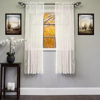 Sweet Home Collection Songbird Rod Pocket Light-Filtering Curtain Panel