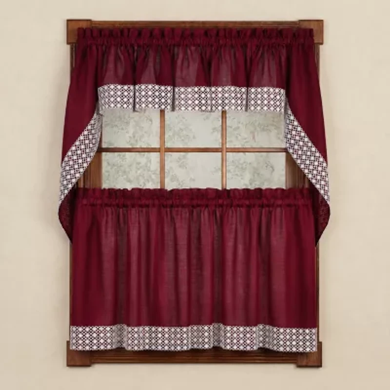 Sweet Home Collection Salem 5-pc. Rod Pocket Kitchen Curtains & Drapes Window Set