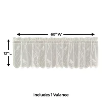 Sweet Home Collection Songbird Rod Pocket Scallop Valance