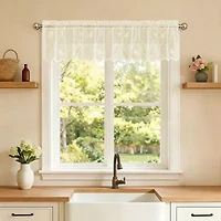 Sweet Home Collection Songbird Rod Pocket Scallop Valance