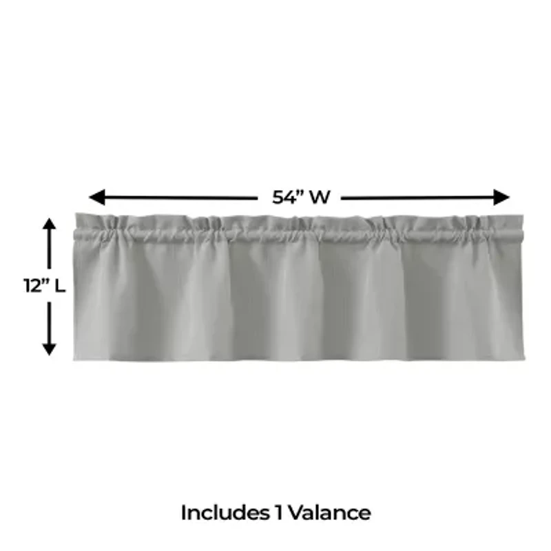 Sweet Home Collection Ripcord Rod Pocket Tailored Valance