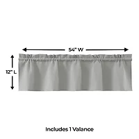 Sweet Home Collection Ripcord Rod Pocket Tailored Valance