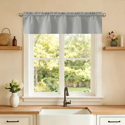 Sweet Home Collection Ripcord Rod Pocket Tailored Valance
