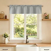 Sweet Home Collection Ripcord Rod Pocket Tailored Valance