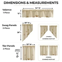 Sweet Home Collection Sunflower 2-pc. Rod Pocket Kitchen Curtains & Drapes Window Set