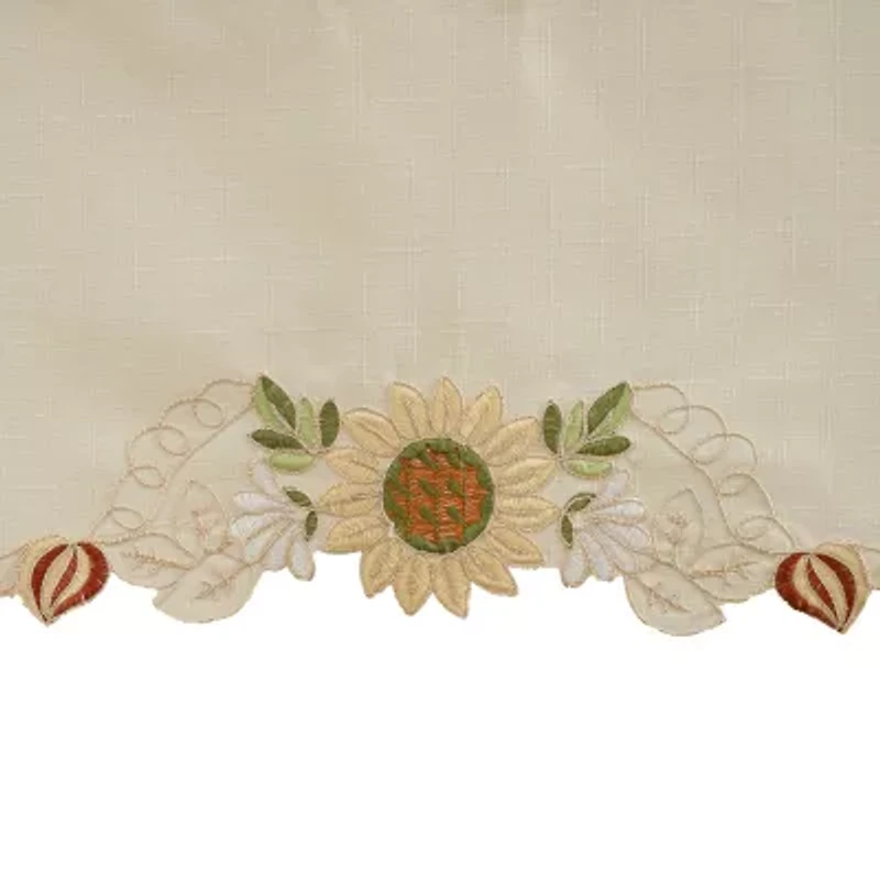 Sweet Home Collection Sunflower 2-pc. Rod Pocket Kitchen Curtains & Drapes Window Set