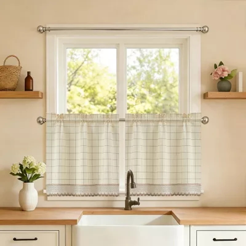 Sweet Home Collection Adirondack 2-pc. Rod Pocket Window Tier