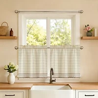 Sweet Home Collection Adirondack 2-pc. Rod Pocket Window Tier