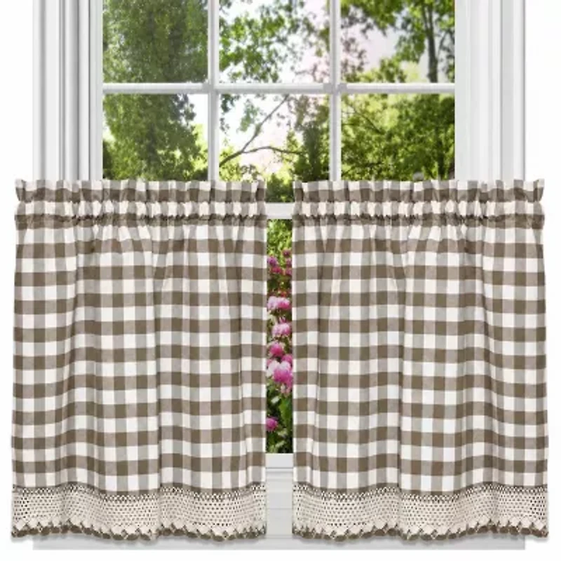 Sweet Home Collection Buffalo 2-pc. Rod Pocket Window Tier