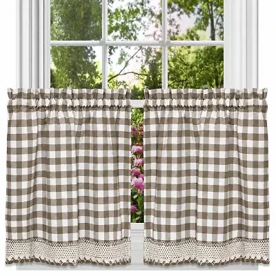 Sweet Home Collection Buffalo 2-pc. Rod Pocket Window Tier