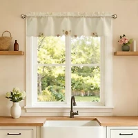 Sweet Home Collection Sunflower Rod Pocket Scallop Valance