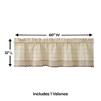 Sweet Home Collection Adirondack Rod Pocket Tailored Valance