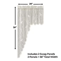 Sweet Home Collection Songbird Rod Pocket Swag Valance