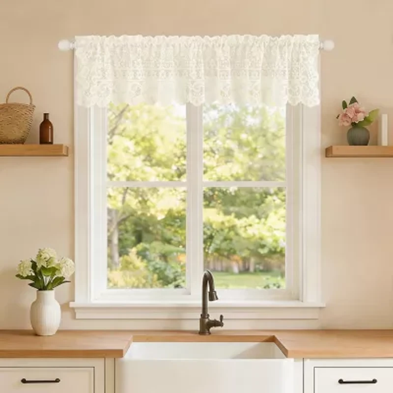 Sweet Home Collection Hopewell Rod Pocket Tailored Valance