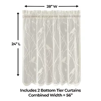 Sweet Home Collection Songbird 5-pc. Rod Pocket Kitchen Curtains & Drapes Window Set