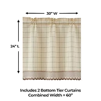 Sweet Home Collection Adirondack 2-pc. Rod Pocket Window Tier