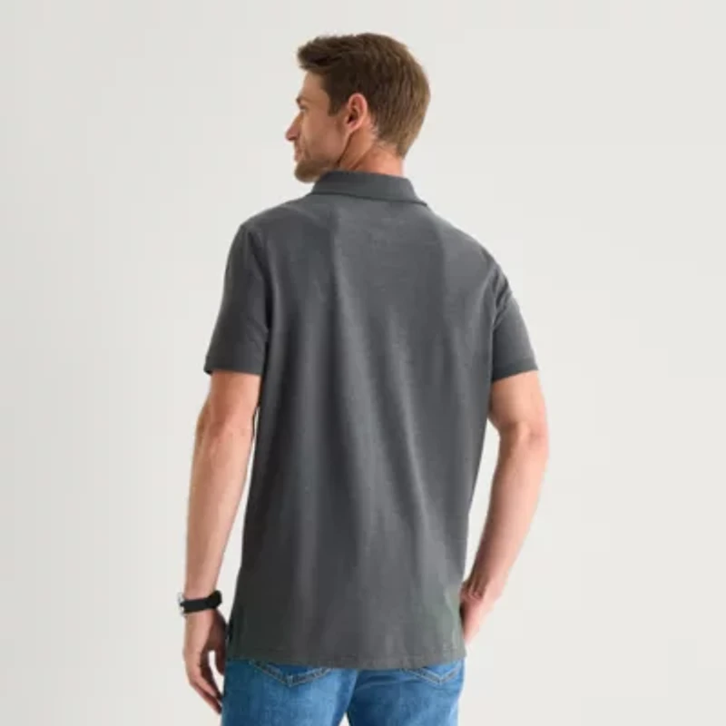 St. John's Bay Premium Stretch Mens Classic Fit Short Sleeve Polo Shirt