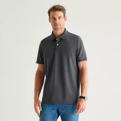 St. John's Bay Premium Stretch Mens Classic Fit Short Sleeve Polo Shirt