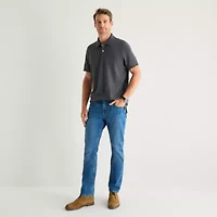 St. John's Bay Premium Stretch Mens Classic Fit Short Sleeve Polo Shirt