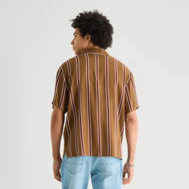 Arizona Mens Short Sleeve Regular Fit Button-Down Shirt