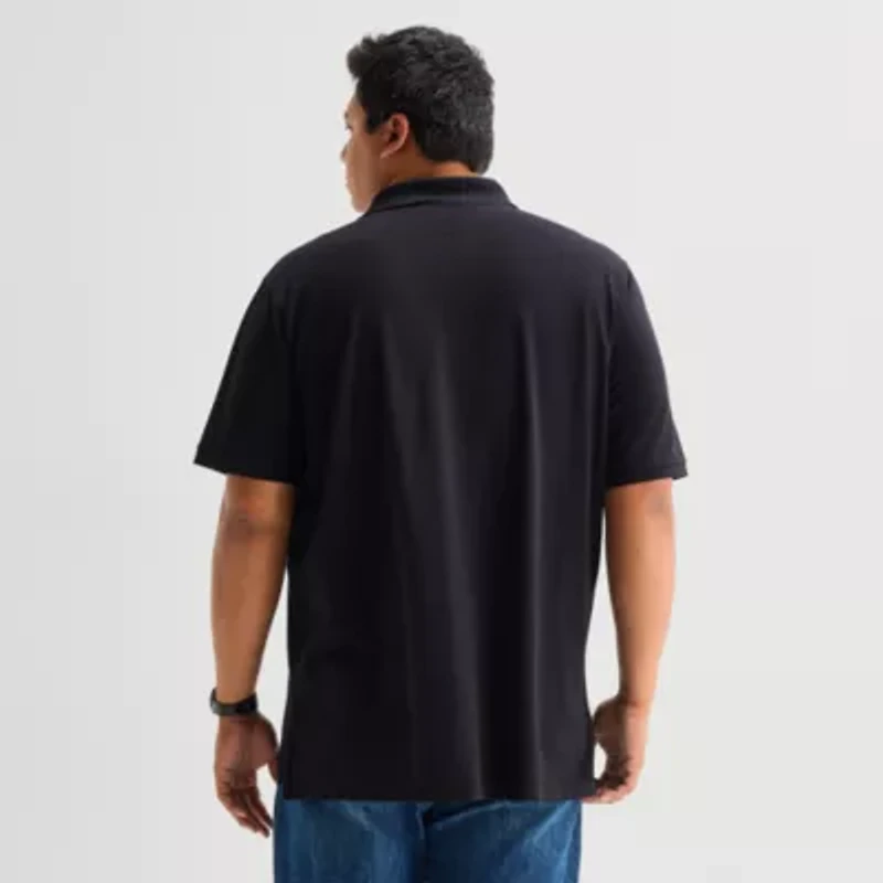 St. John's Bay Premium Stretch Big and Tall Mens Classic Fit Short Sleeve Polo Shirt