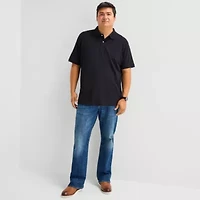 St. John's Bay Premium Stretch Big and Tall Mens Classic Fit Short Sleeve Polo Shirt