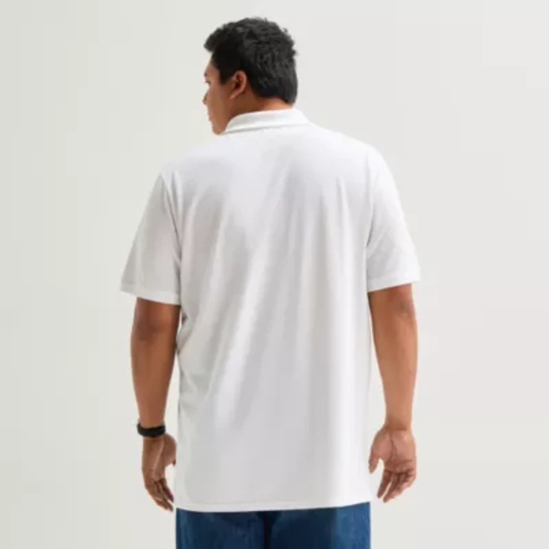 St. John's Bay Premium Stretch Big and Tall Mens Classic Fit Short Sleeve Polo Shirt