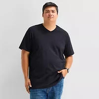 St. John's Bay Super Soft Mens V Neck Short Sleeve Quick Dry Big and Tall T-Shirt