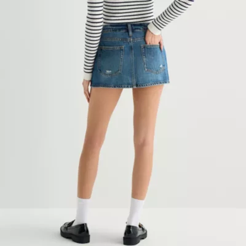 Arizona Womens Juniors Denim Skirt