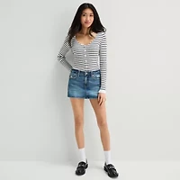 Arizona Womens Juniors Denim Skirt