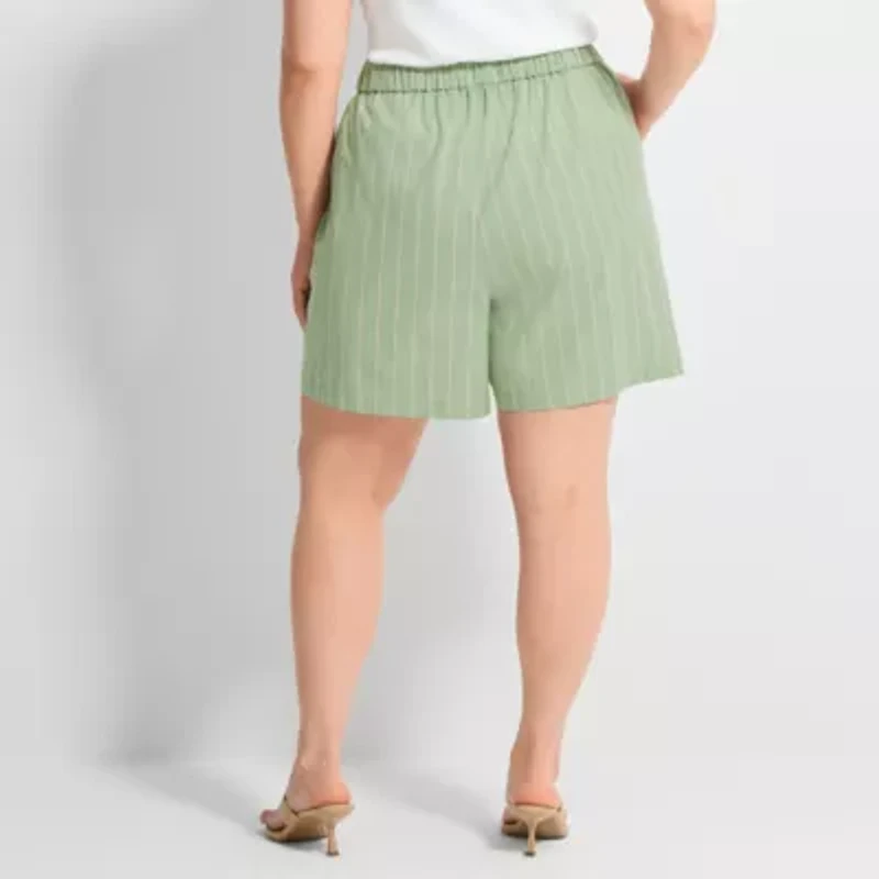 Ashley Graham Womens Plus Pull-On Short