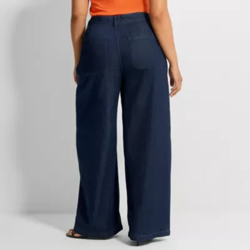 Ashley Graham Womens Plus Trouser