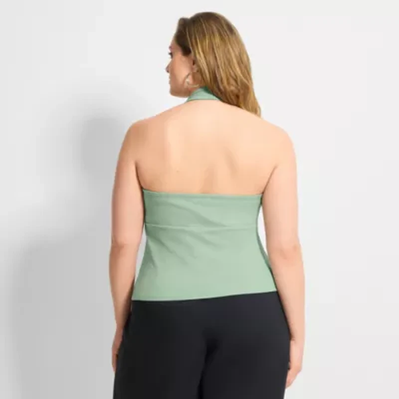 Ashley Graham Womens Plus Blouse