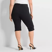 Ashley Graham Womens Plus Capri Pant