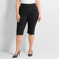 Ashley Graham Womens Plus Capri Pant