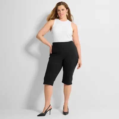 Ashley Graham Womens Plus Capri Pant
