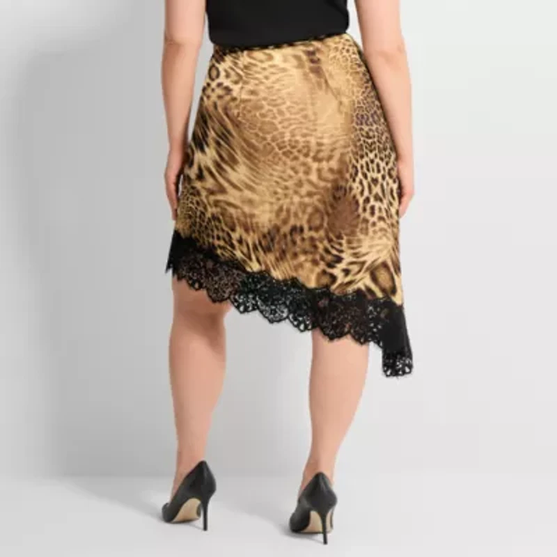 Ashley Graham Womens Plus Pencil Skirt