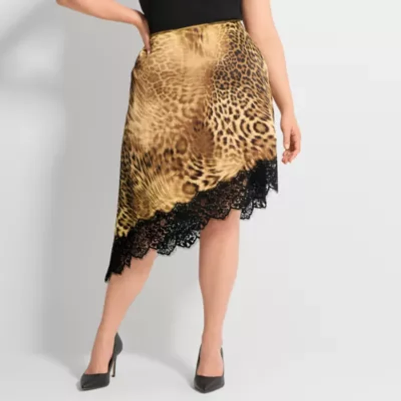 Ashley Graham Womens Plus Pencil Skirt