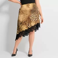 Ashley Graham Womens Plus Pencil Skirt