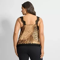 LACE TRIMMED TUNIC TANK
