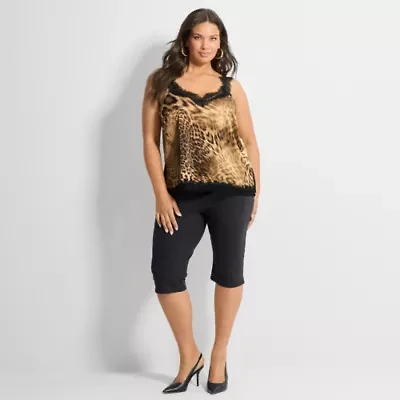 LACE TRIMMED TUNIC TANK