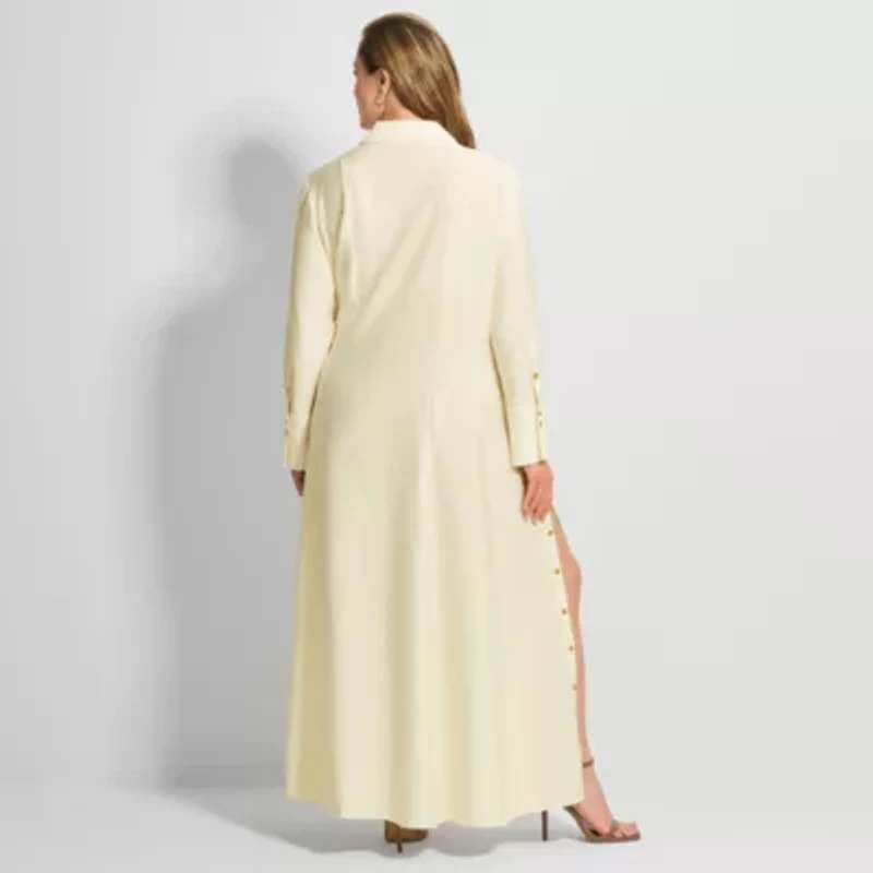 Ashley Graham Womens Plus Maxi Dress