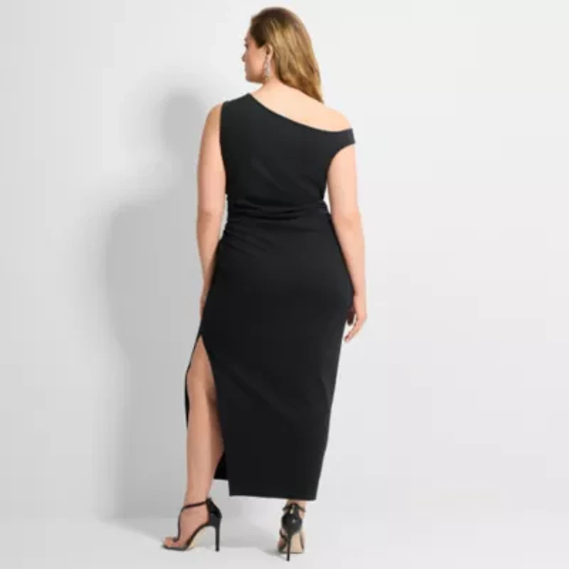 Ashley Graham Womens Plus Maxi Dress