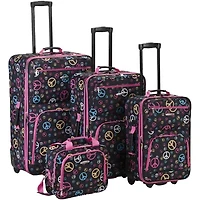 Rockland Fashion Print 4-pc. Softside Luggage Set-
