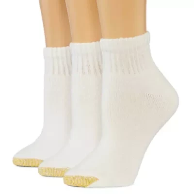 Gold Toe Ultra Tec Womens Multi-Pack 3 Pair Quarter Ankle Socks
