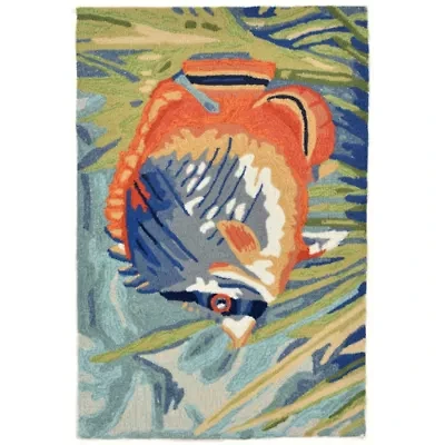 Liora Manne Ravella Tropical Fish Animal Hand Tufted Indoor Outdoor Rectangular Accent Rug