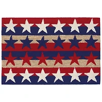 Liora Manne Frontporch Stars And Stripes Hand Tufted Indoor Outdoor Rectangular Accent Rug